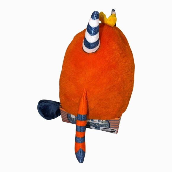 Blink Weighted Monster Plush Beastie Buds 2.2 lbs NWT Halloween Orange Cyclops - Picture 3 of 7